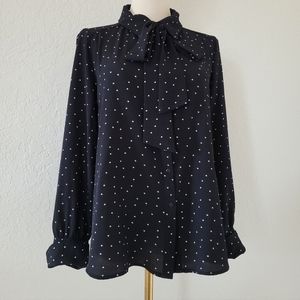 Black Polka Dot Blouse